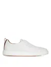 Santoni Slip-on Sneakers With Calf Leather And Durable Rubber Sole In White