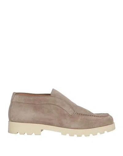 Santoni Woman Ankle Boots Beige Size 11 Leather In Sand