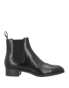 Santoni Ankle Boots Woman Ankle Boots Black Size 5.5 Leather In Black