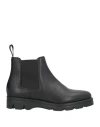 Santoni Woman Ankle Boots Black Size 7.5 Leather In Black