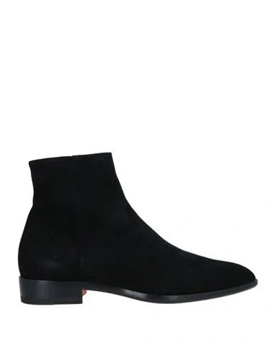 Santoni Woman Ankle Boots Black Size 10 Soft Leather
