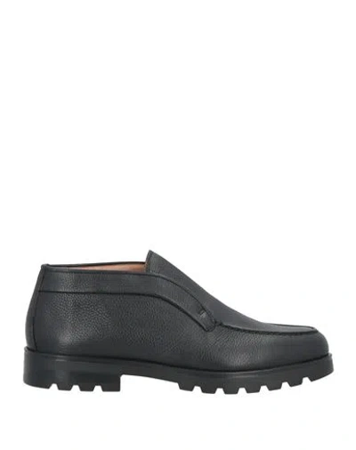 Santoni Woman Ankle Boots Black Size 8 Leather