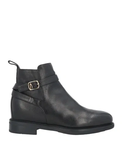 Santoni Woman Ankle Boots Black Size 9.5 Soft Leather