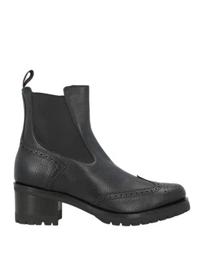 Santoni Woman Ankle Boots Black Size 8.5 Soft Leather