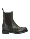 Santoni Woman Ankle Boots Dark Green Size 6.5 Leather