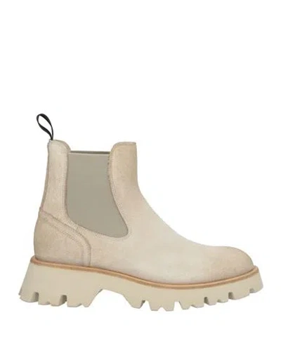 Santoni Woman Ankle Boots Light Grey Size 8 Leather
