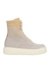 Santoni Woman Ankle Boots Light Grey Size 8 Textile Fibers In Gray