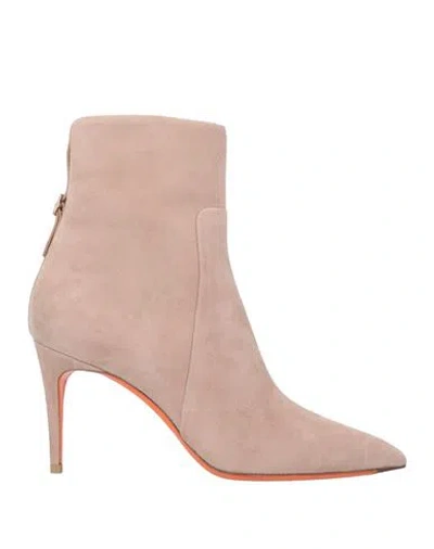 Santoni Woman Ankle Boots Light Pink Size 8 Leather