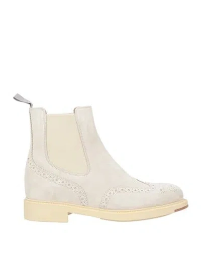 Santoni Woman Ankle Boots Off White Size 8 Leather