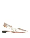 Santoni Ballet Flats In Grey