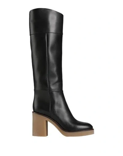 Santoni Woman Boot Black Size 5 Leather