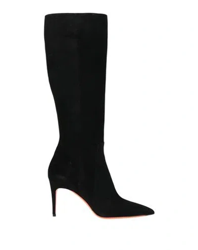 Santoni Woman Boot Black Size 7 Leather