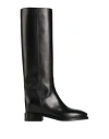 Santoni Woman Boot Black Size 7.5 Leather In Black