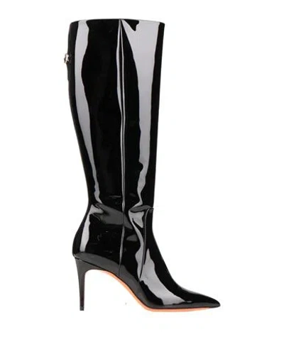 Santoni Woman Boot Black Size 8 Leather