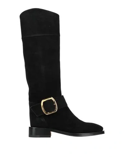 Santoni Woman Boot Black Size 8 Leather