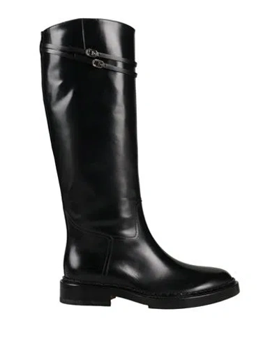 Santoni Woman Boot Black Size 8 Leather
