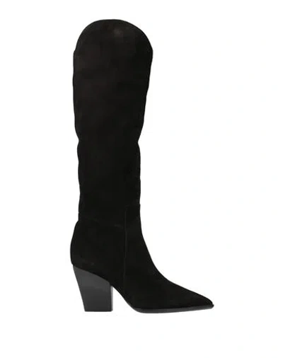 Santoni Woman Boot Black Size 8 Leather