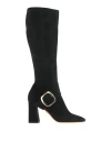 Santoni Woman Boot Black Size 8 Leather In Black