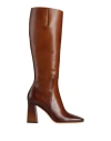 Santoni Woman Boot Tan Size 7 Leather In Brown