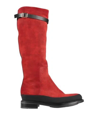 Santoni Woman Boot Tomato Red Size 8 Leather