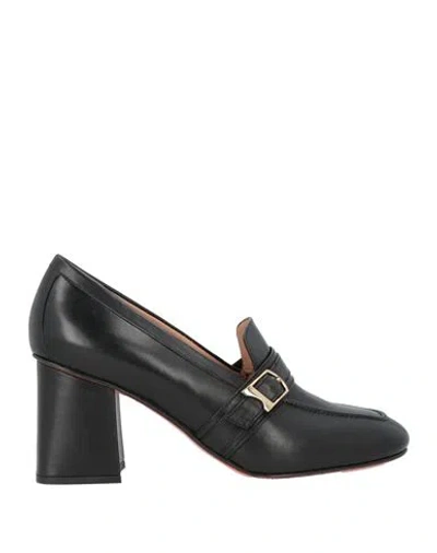 Santoni Woman Loafers Black Size 11 Leather