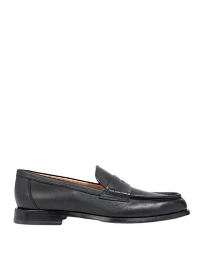Santoni Woman Loafers Black Size 6.5 Leather