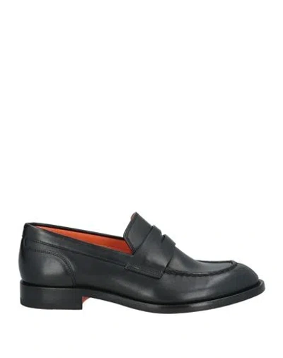Santoni Woman Loafers Black Size 7.5 Leather