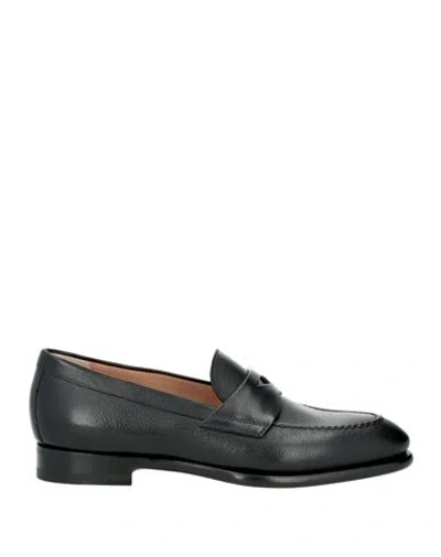 Santoni Woman Loafers Black Size 8 Leather