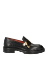 Santoni Woman Loafers Black Size 8 Leather