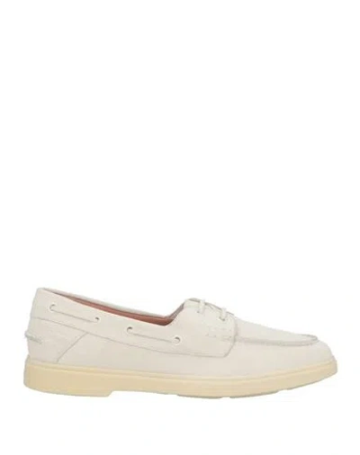 Santoni Woman Loafers Light Grey Size 8 Leather