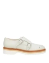 Santoni Woman Loafers Light Grey Size 8 Soft Leather In Grey