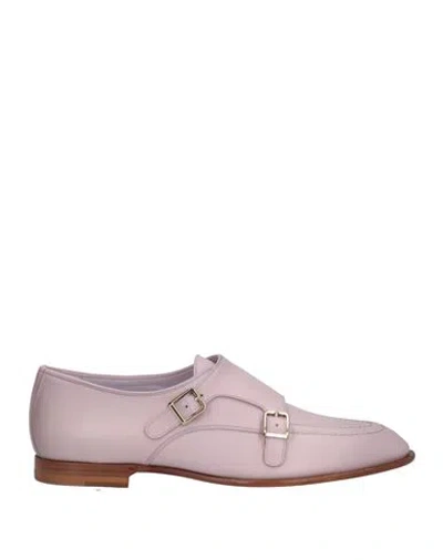 Santoni Woman Loafers Lilac Size 8 Leather In Purple