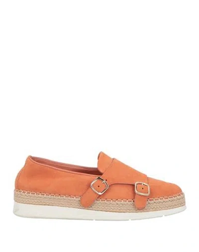 Santoni Woman Loafers Mandarin Size 4 Soft Leather