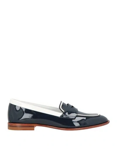Santoni Woman Loafers Navy Size 7.5 Leather