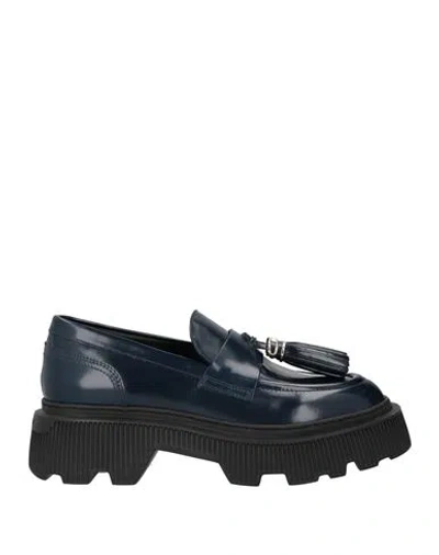 Santoni Woman Loafers Navy Size 8 Leather