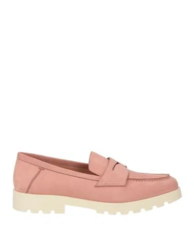 Santoni Woman Loafers Pink Size 8.5 Leather
