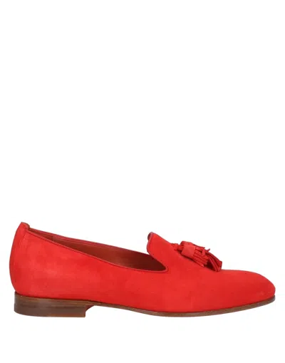 Santoni Loafers In Red