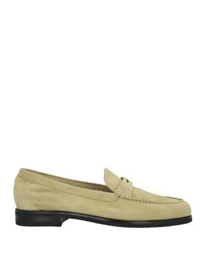 Santoni Woman Loafers Sage Green Size 7 Leather