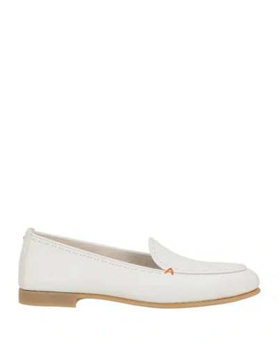Santoni Woman Loafers White Size 7.5 Leather