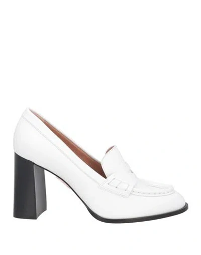 Santoni Woman Loafers White Size 7.5 Leather