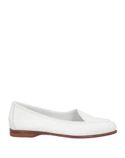 Santoni Woman Loafers White Size 8 Leather