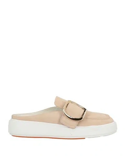 Santoni Woman Mules & Clogs Beige Size 6 Leather In Sand