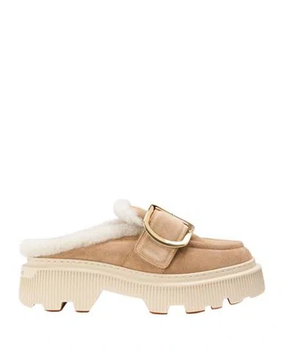 Santoni Woman Mules & Clogs Beige Size 8 Leather In Brown