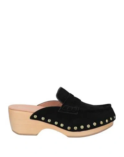 Santoni Woman Mules & Clogs Black Size 11 Leather