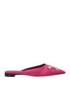 Santoni Woman Mules & Clogs Magenta Size 8 Textile Fibers In Magenta
