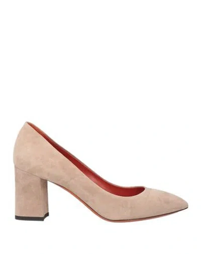 Santoni Woman Pumps Beige Size 6 Soft Leather
