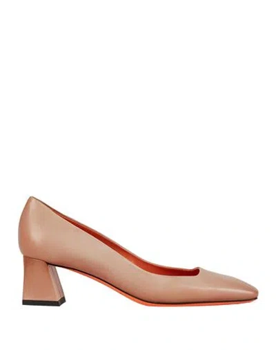 Santoni Woman Pumps Beige Size 8 Leather