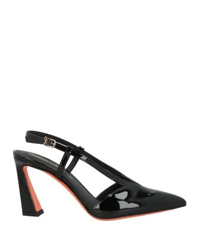 Santoni Woman Pumps Black Size 6 Leather