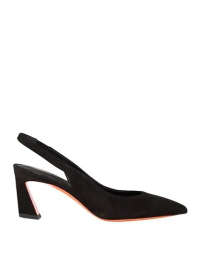 Santoni Woman Pumps Black Size 6 Leather