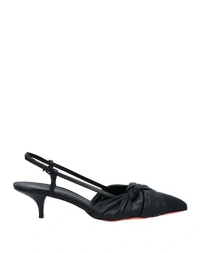 Santoni Woman Pumps Black Size 11 Soft Leather